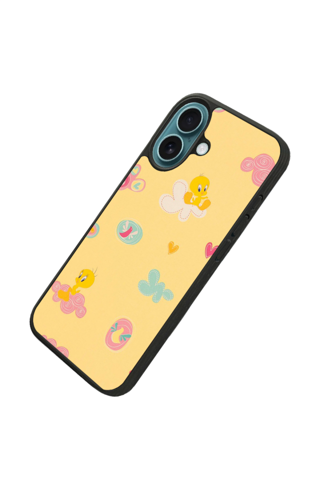 iPhone 16 Plus Uyumlu Tweety Tasarımlı Glossy Premium Kılıf
