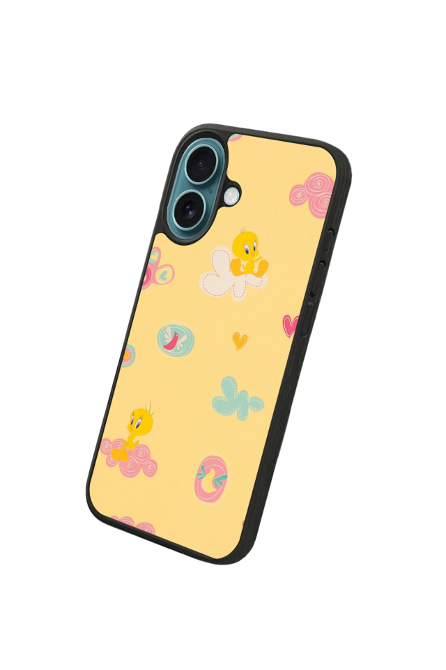 iPhone 16 Plus Uyumlu Tweety Tasarımlı Glossy Premium Kılıf