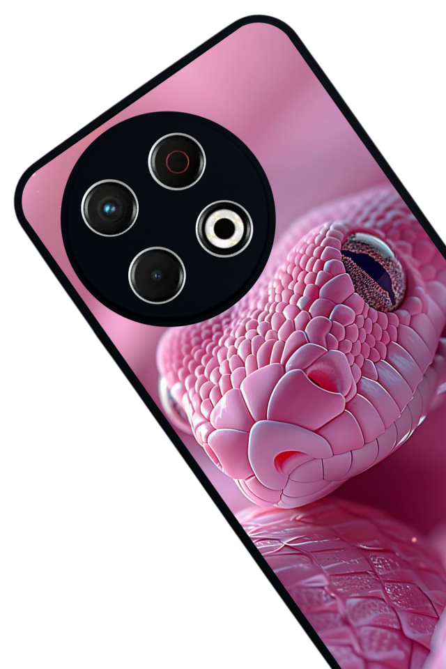 Tecno Spark 30 Pro Uyumlu Yılan Tasarımlı Glossy Premium Kılıf