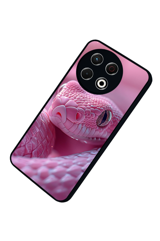 Tecno Spark 30 Pro Uyumlu Yılan Tasarımlı Glossy Premium Kılıf