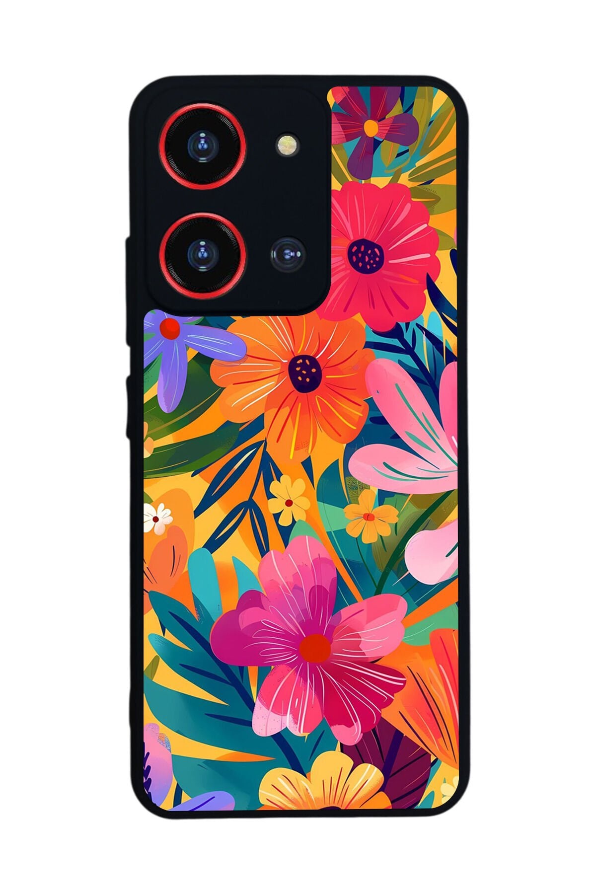 Reeder S19 Max Pro S 108MP Uyumlu Floral Tasarımlı Glossy Premium Kılıf