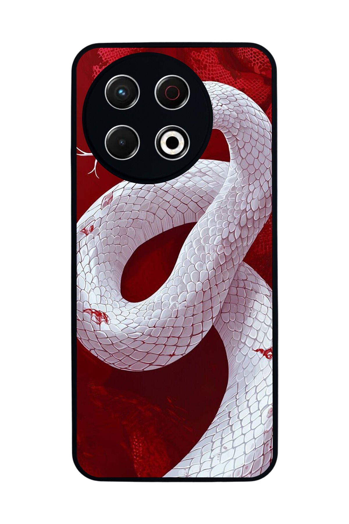 Tecno Spark 30 Pro Uyumlu Yılan Tasarımlı Glossy Premium Kılıf