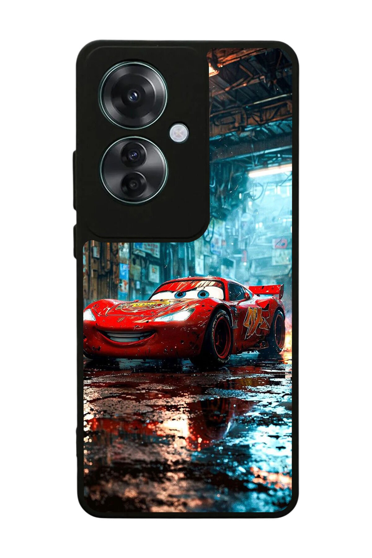 Oppo Reno 11F Uyumlu Şimsek McQueen Tasarımlı Glossy Premium Kılıf