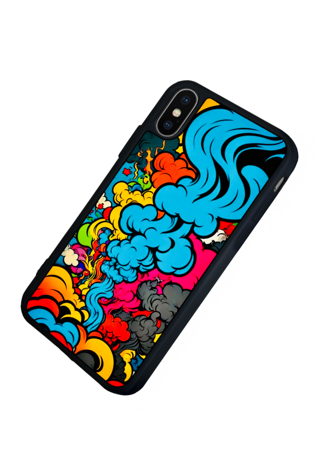 iPhone XS Max Uyumlu Abstract Tasarımlı Glossy Premium Kılıf