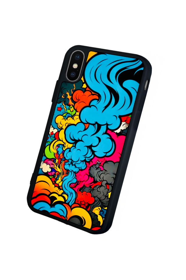 iPhone XS Max Uyumlu Abstract Tasarımlı Glossy Premium Kılıf