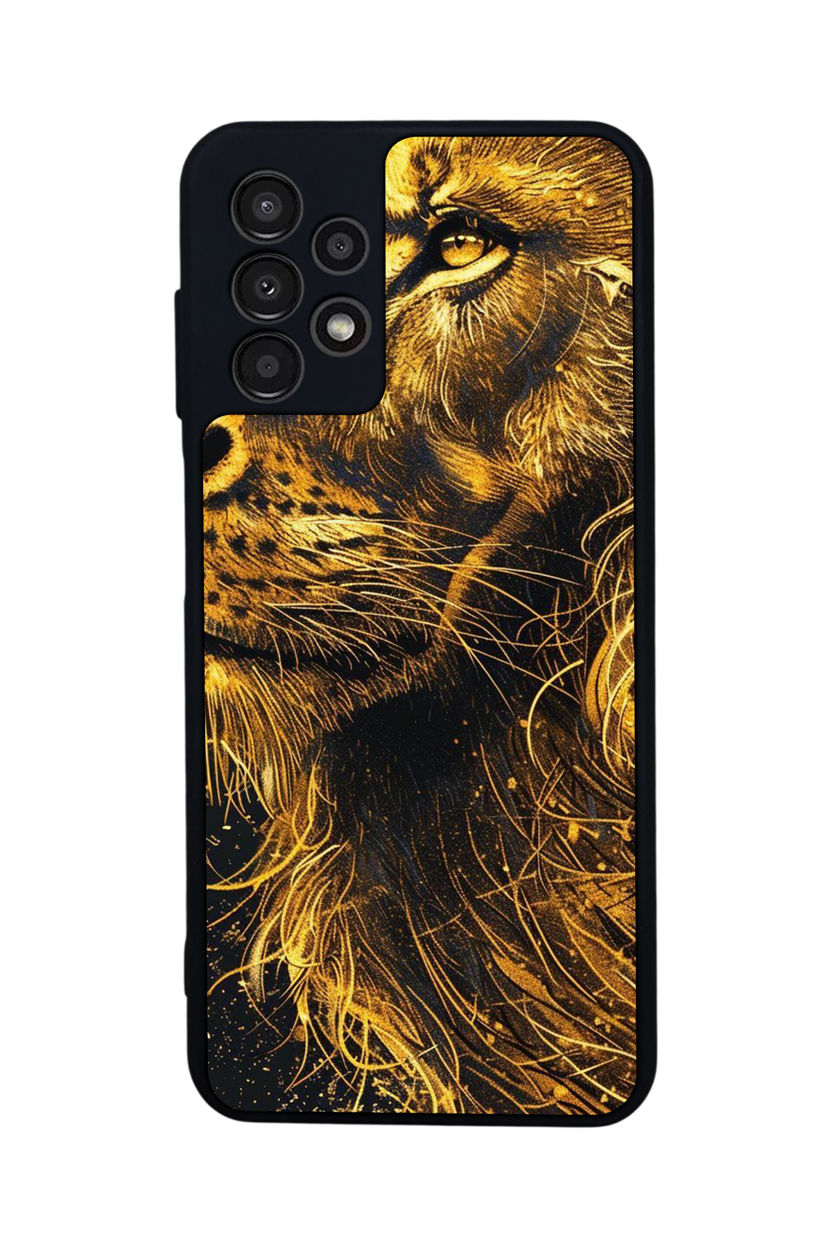Samsung Galaxy A13 Uyumlu Aslan Tasarımlı Glossy Premium Kılıf