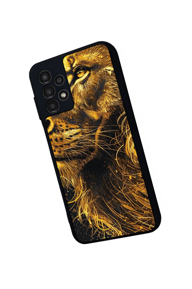 Samsung Galaxy A13 Uyumlu Aslan Tasarımlı Glossy Premium Kılıf