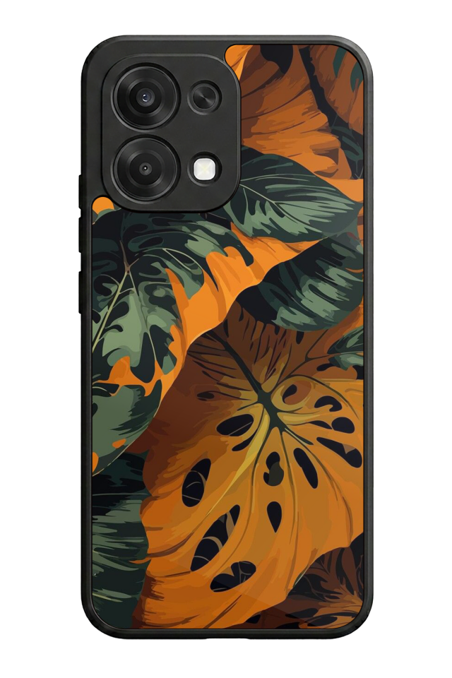 Oppo A6 Pro Uyumlu Botanik Tasarımlı Glossy Premium Kılıf