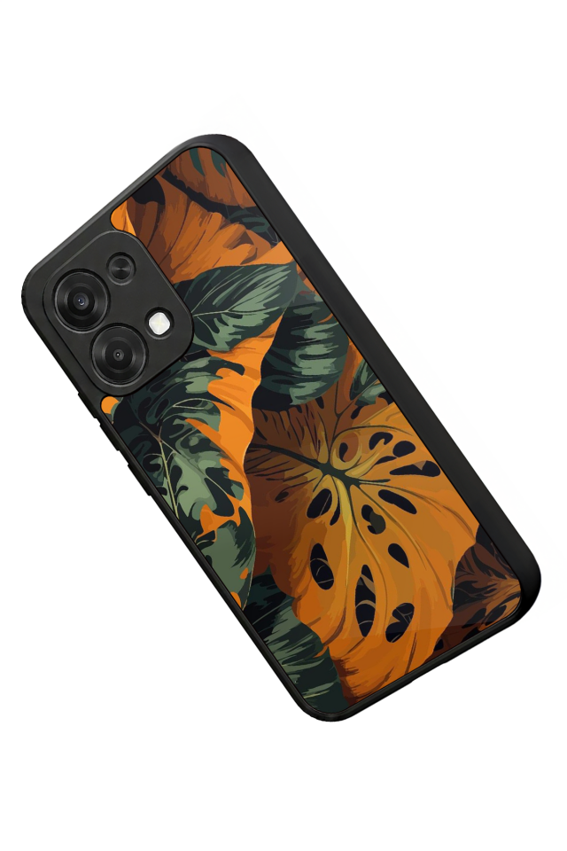 Oppo A6 Pro Uyumlu Botanik Tasarımlı Glossy Premium Kılıf