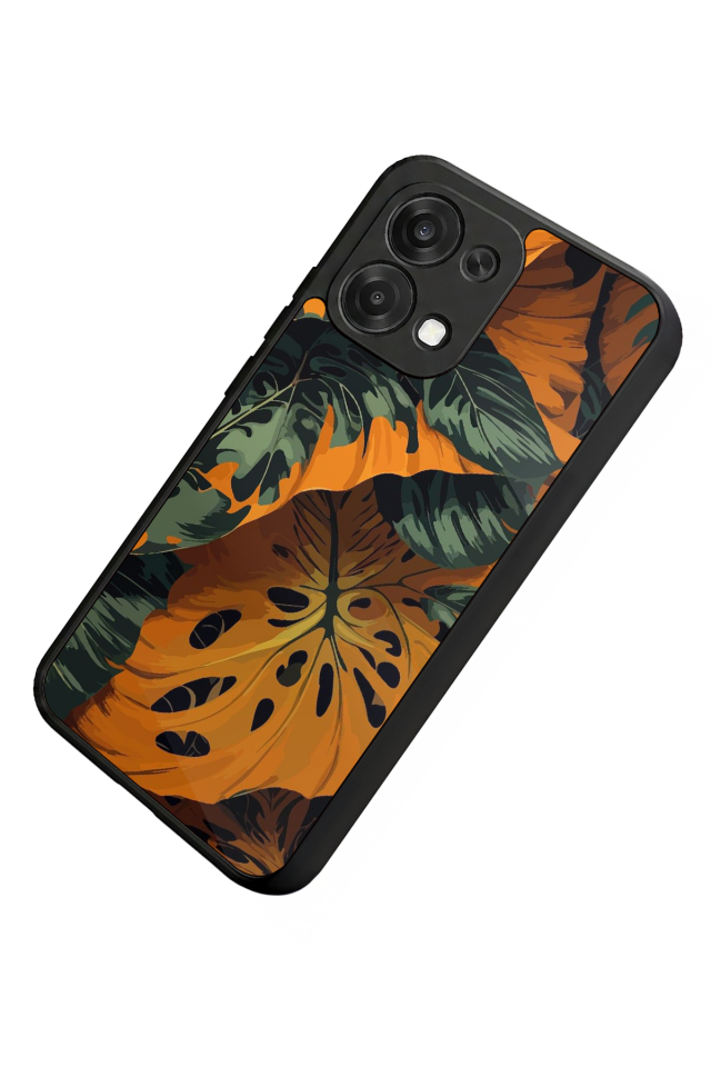 Oppo A6 Pro Uyumlu Botanik Tasarımlı Glossy Premium Kılıf