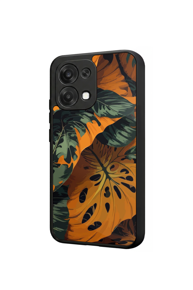 Oppo A6 Pro Uyumlu Botanik Tasarımlı Glossy Premium Kılıf