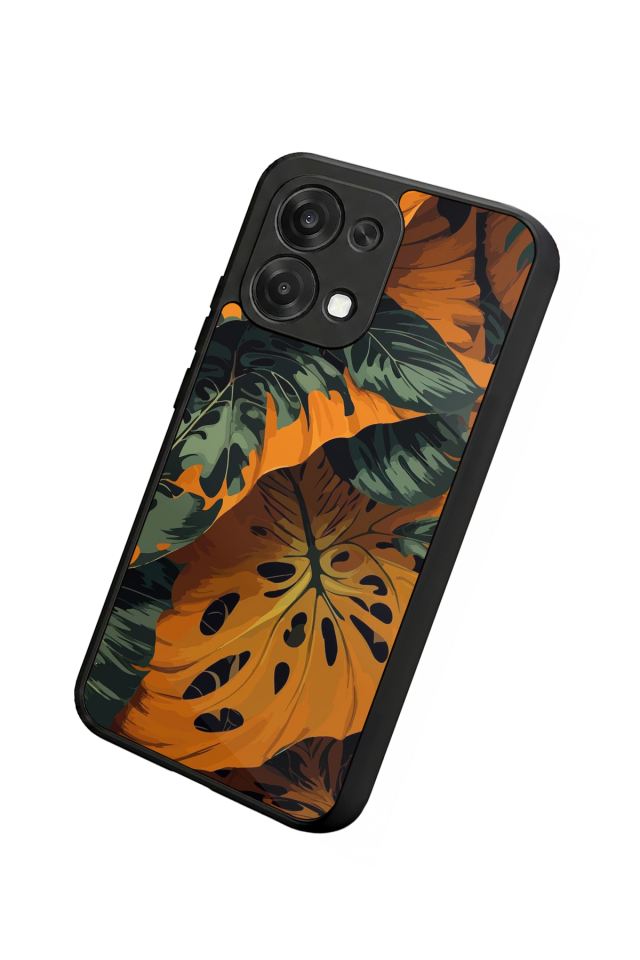 Oppo A6 Pro Uyumlu Botanik Tasarımlı Glossy Premium Kılıf