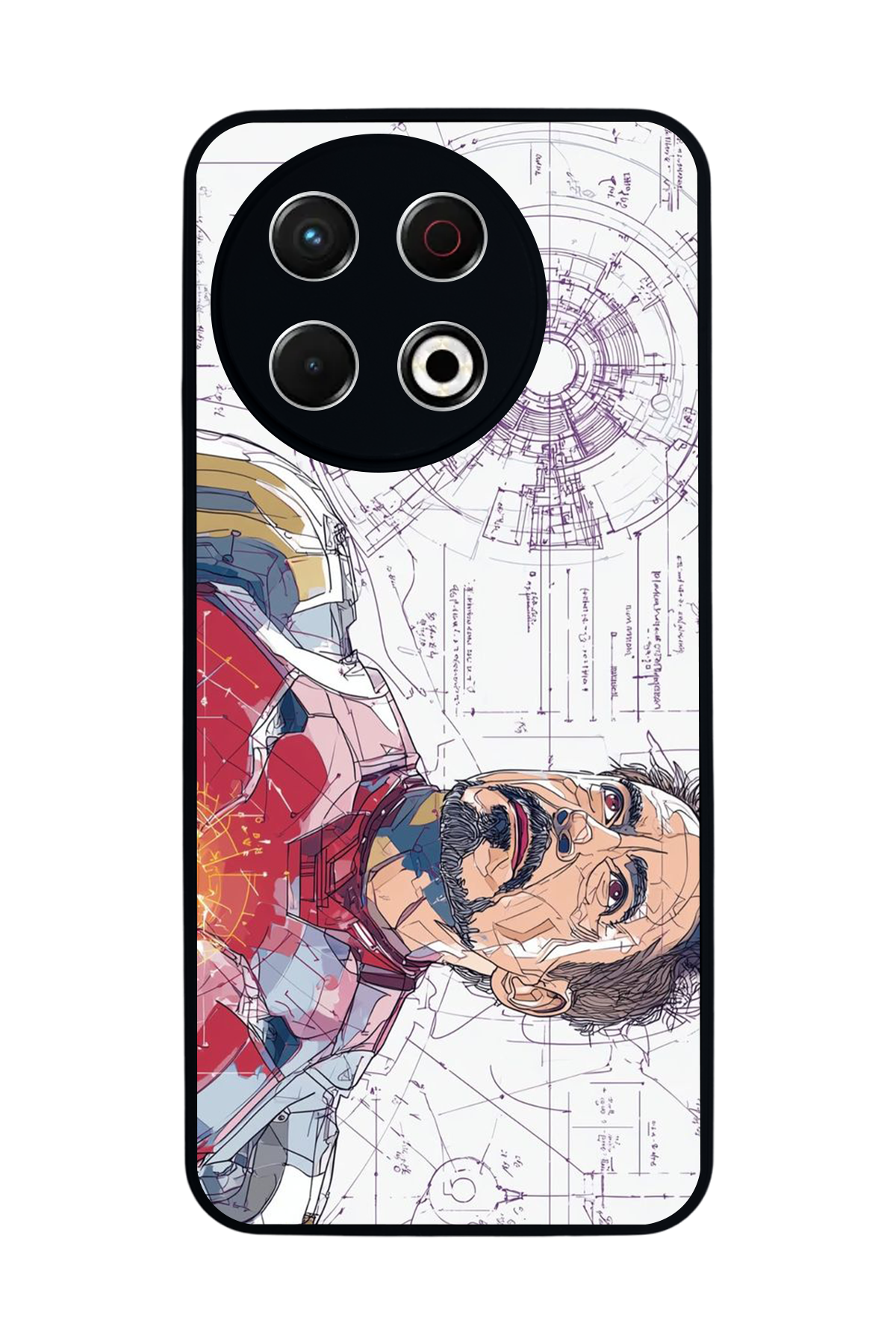 Tecno Spark 30 Pro Uyumlu Iron Man ( Demir Adam ) Tasarımlı Glossy Premium Kılıf