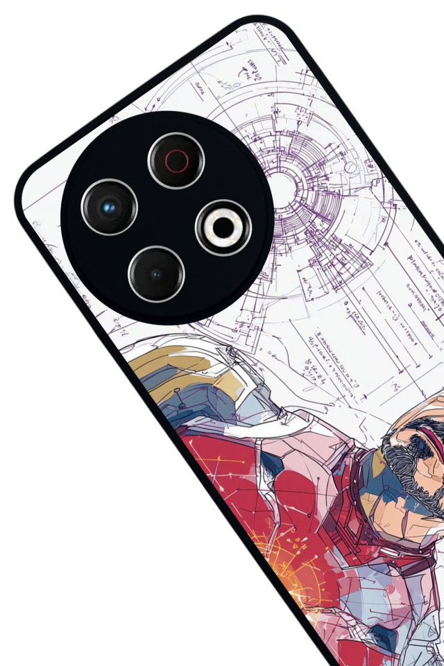 Tecno Spark 30 Pro Uyumlu Iron Man ( Demir Adam ) Tasarımlı Glossy Premium Kılıf