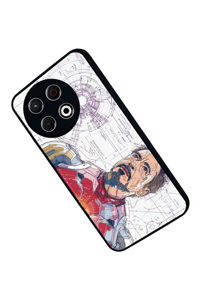 Tecno Spark 30 Pro Uyumlu Iron Man ( Demir Adam ) Tasarımlı Glossy Premium Kılıf