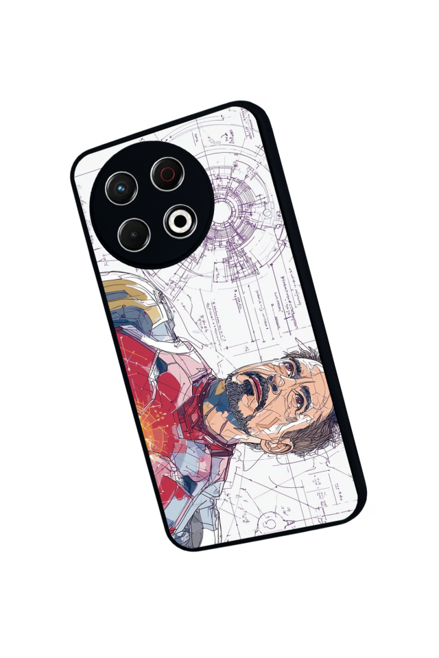 Tecno Spark 30 Pro Uyumlu Iron Man ( Demir Adam ) Tasarımlı Glossy Premium Kılıf