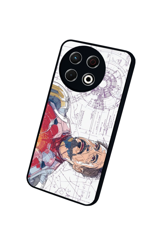 Tecno Spark 30 Pro Uyumlu Iron Man ( Demir Adam ) Tasarımlı Glossy Premium Kılıf