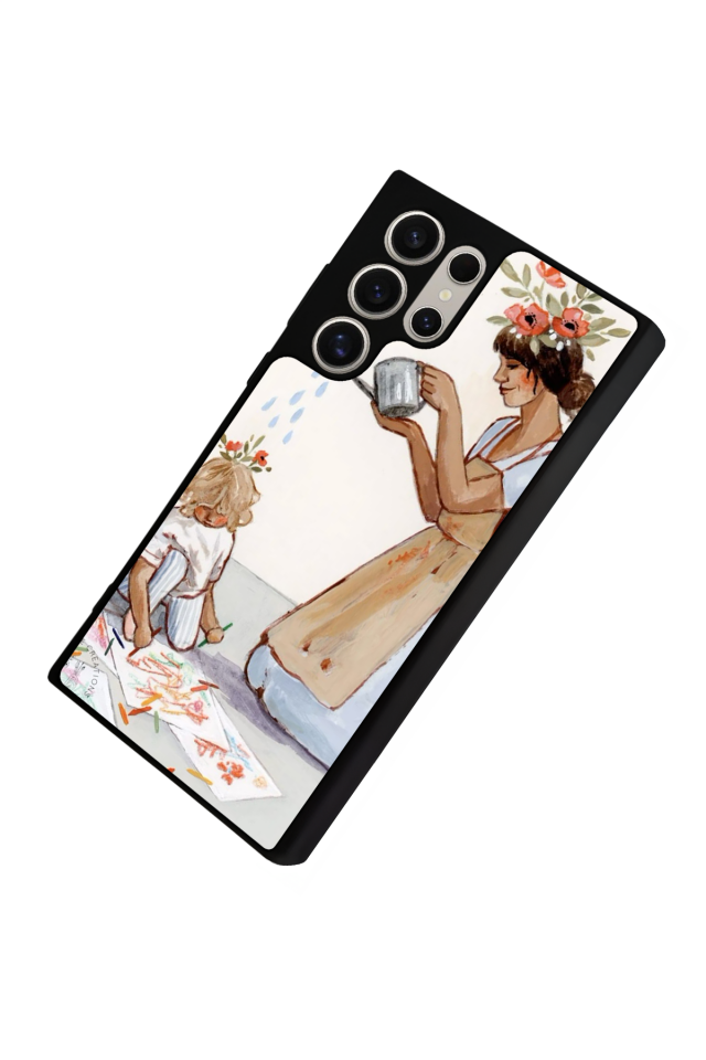 Samsung Galaxy S22 Ultra Uyumlu Kalp Love Tasarımlı Glossy Premium Kılıf