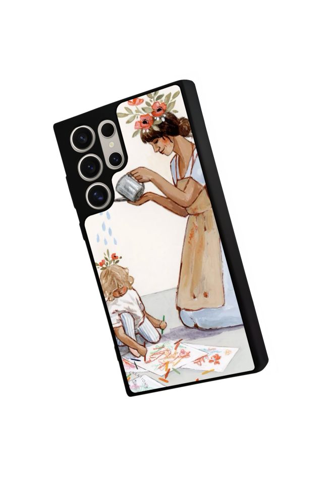 Samsung Galaxy S22 Ultra Uyumlu Kalp Love Tasarımlı Glossy Premium Kılıf