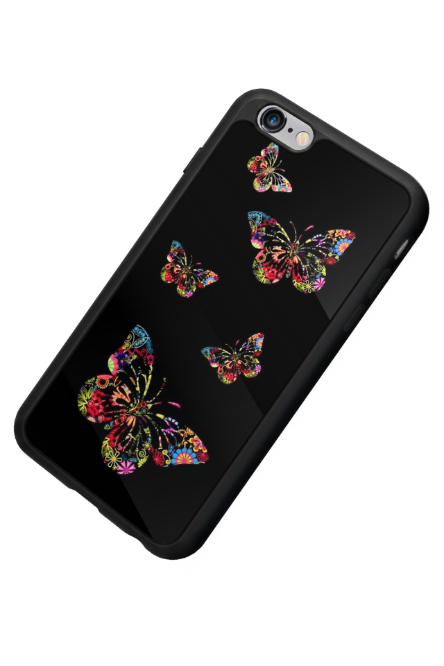 iPhone 6 Plus Uyumlu Kelebek Tasarımlı Glossy Premium Kılıf