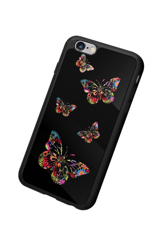 iPhone 6 Plus Uyumlu Kelebek Tasarımlı Glossy Premium Kılıf