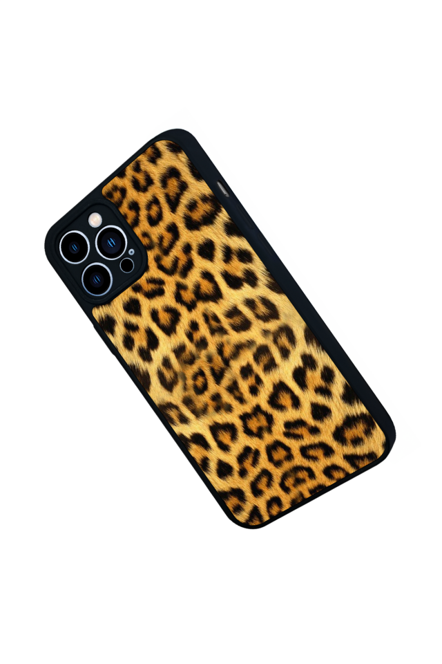 iPhone 13 Pro Max Uyumlu Leopar Tasarımlı Glossy Premium Kılıf