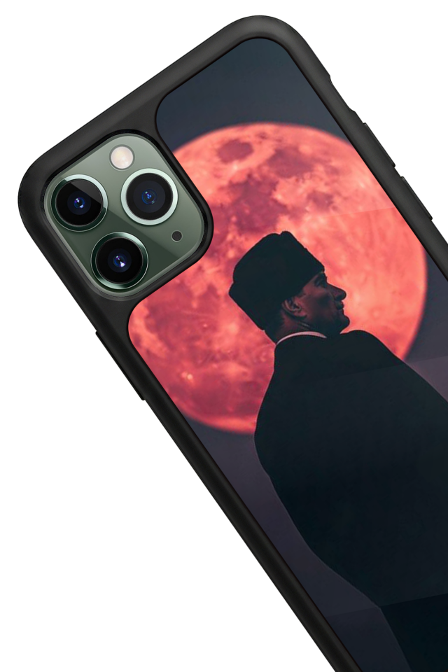 iPhone 11 Pro Uyumlu Mustafa Kemal Ataturk Tasarımlı Glossy Premium Kılıf