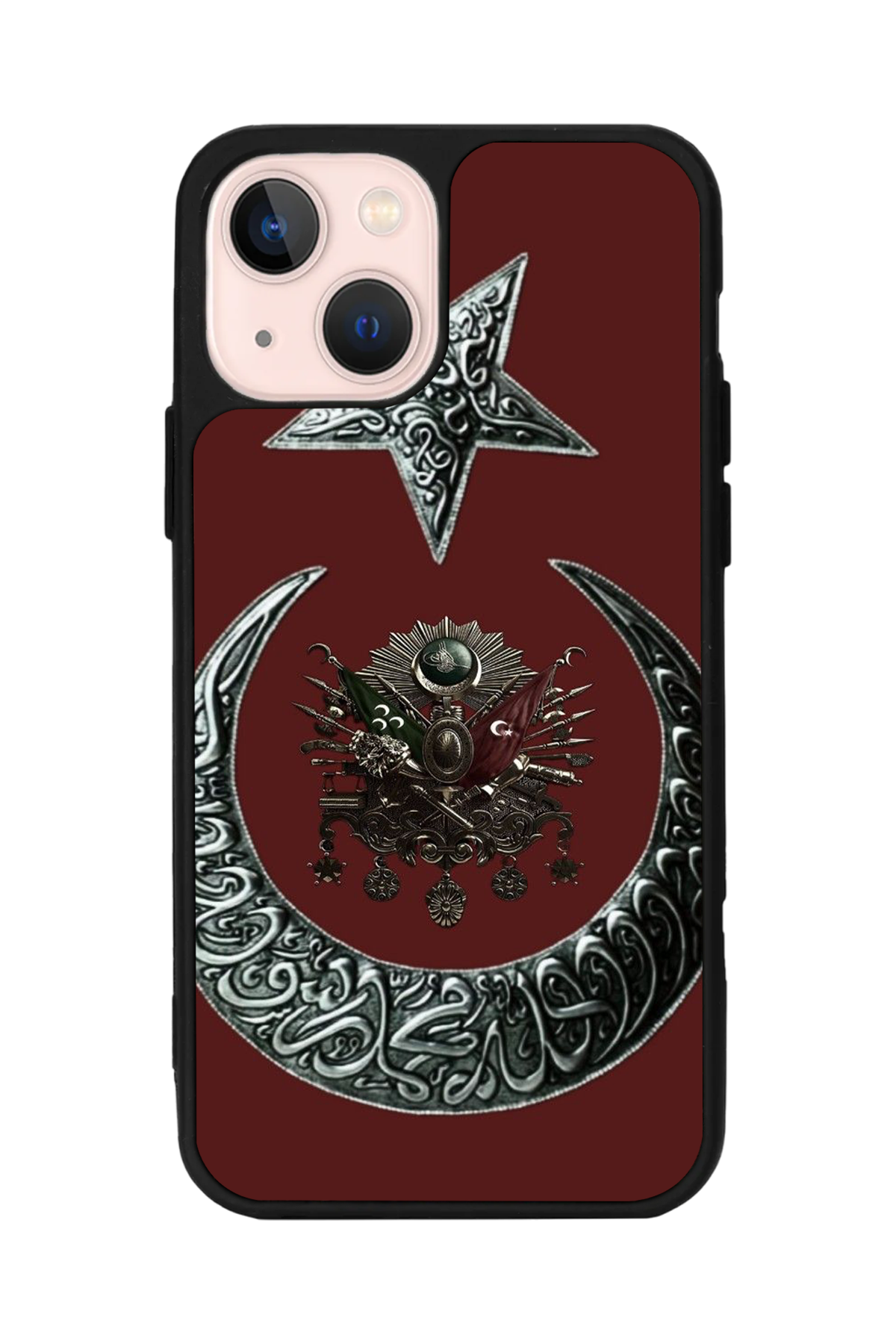 iPhone 15 Plus Uyumlu Osmanli Tugrasi Tasarımlı Glossy Premium Kılıf