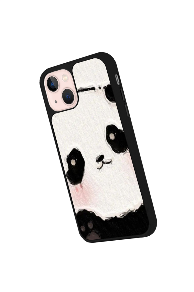 iPhone 13/14 Uyumlu Panda Tasarımlı Glossy Premium Kılıf