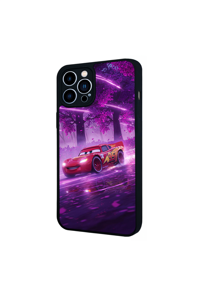 iPhone 12 Pro Max Uyumlu Şimsek McQueen Tasarımlı Glossy Premium Kılıf