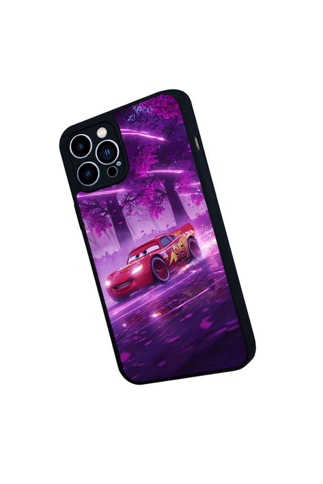 iPhone 12 Pro Max Uyumlu Şimsek McQueen Tasarımlı Glossy Premium Kılıf
