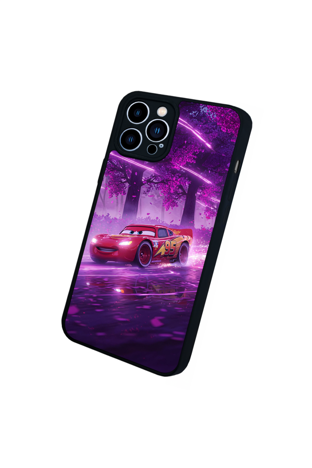 iPhone 12 Pro Max Uyumlu Şimsek McQueen Tasarımlı Glossy Premium Kılıf