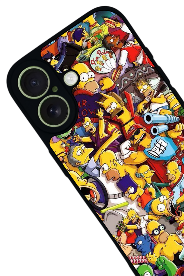 iPhone 17 Uyumlu The Simpsons Tasarımlı Glossy Premium Kılıf