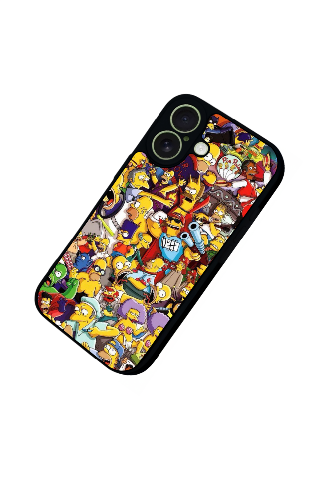 iPhone 17 Uyumlu The Simpsons Tasarımlı Glossy Premium Kılıf