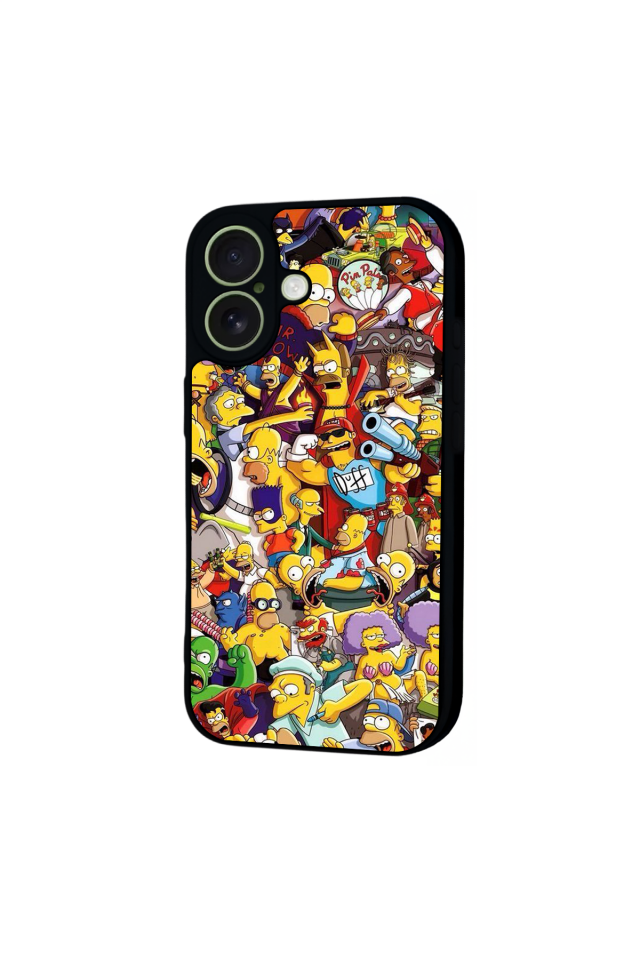 iPhone 17 Uyumlu The Simpsons Tasarımlı Glossy Premium Kılıf