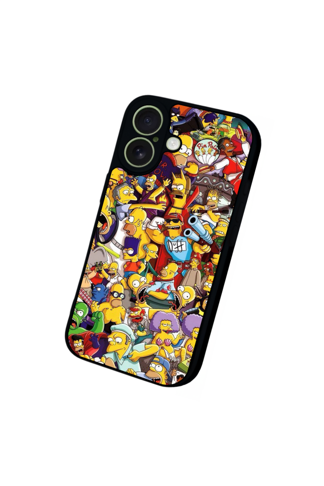 iPhone 17 Uyumlu The Simpsons Tasarımlı Glossy Premium Kılıf