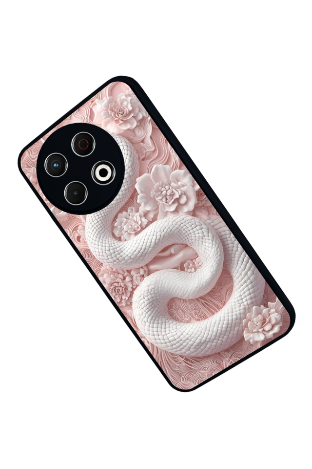 Tecno Spark 30 Pro Uyumlu Yılan Tasarımlı Glossy Premium Kılıf