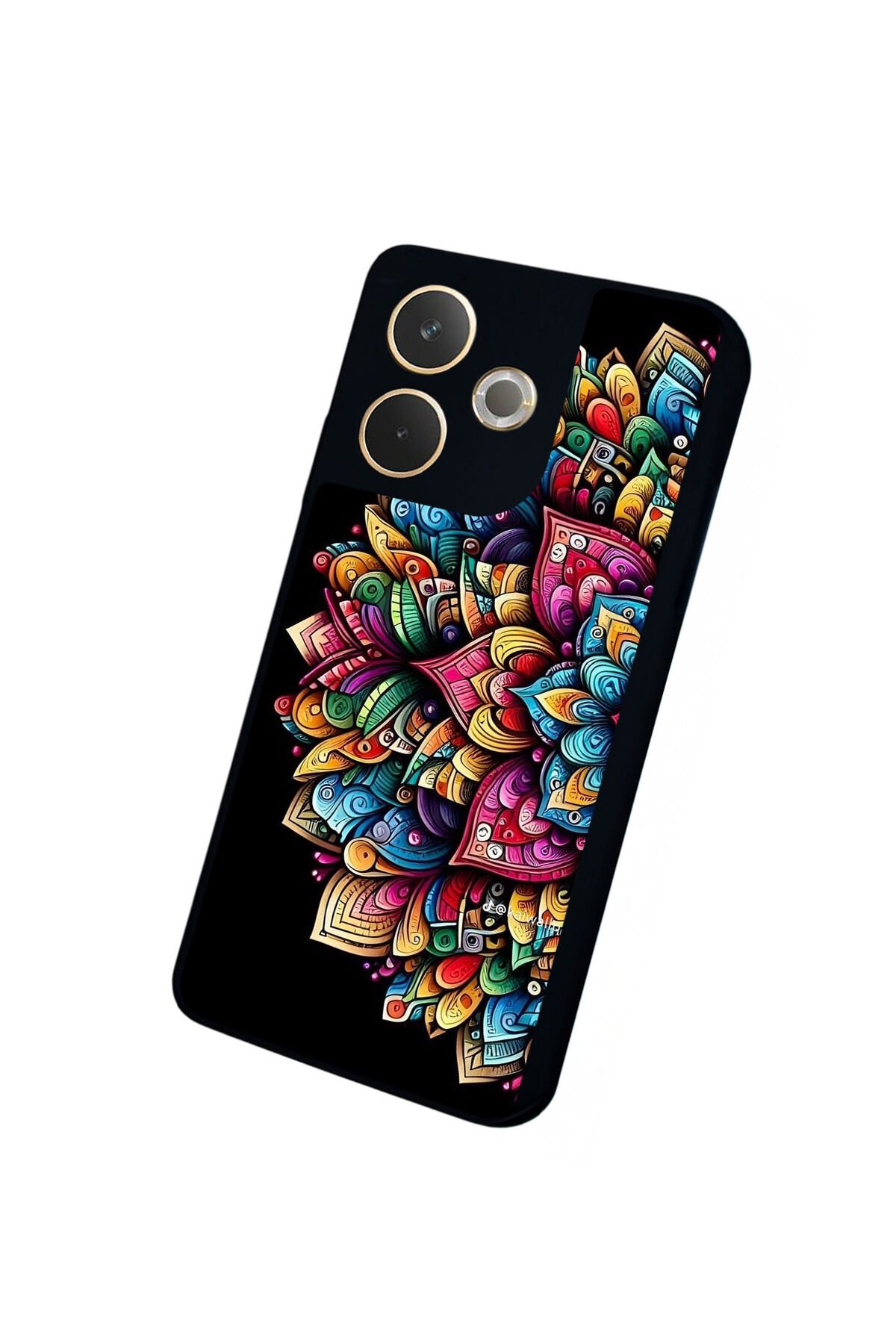 Oppo A5 Pro Uyumlu Mandala Tasarımlı Glossy Premium Kılıf