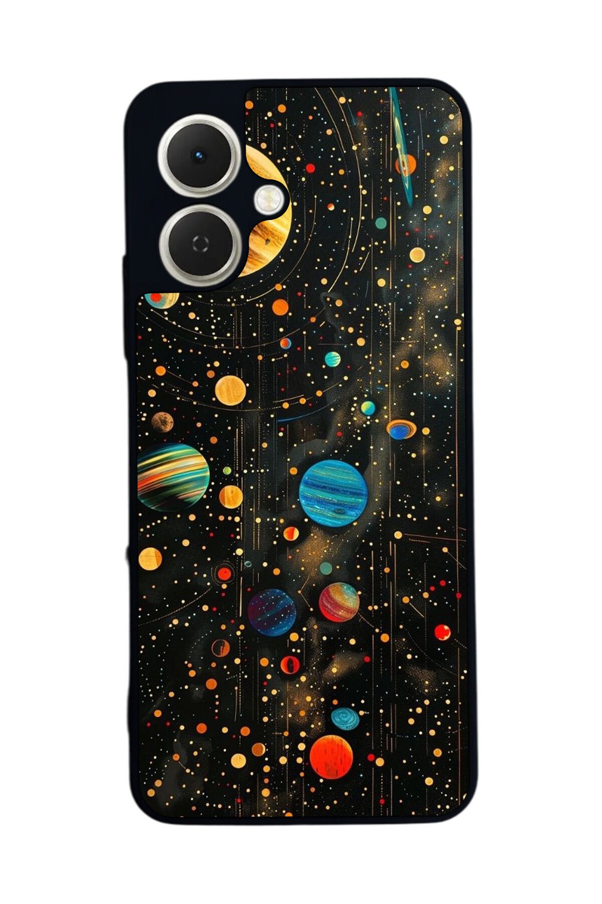 Tecno Spark GO 2 Uyumlu Uzay Tasarımlı Glossy Premium Kılıf