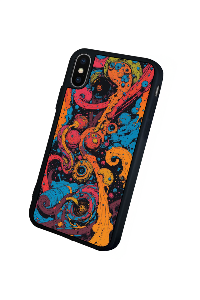 iPhone XS Max Uyumlu Abstract Tasarımlı Glossy Premium Kılıf