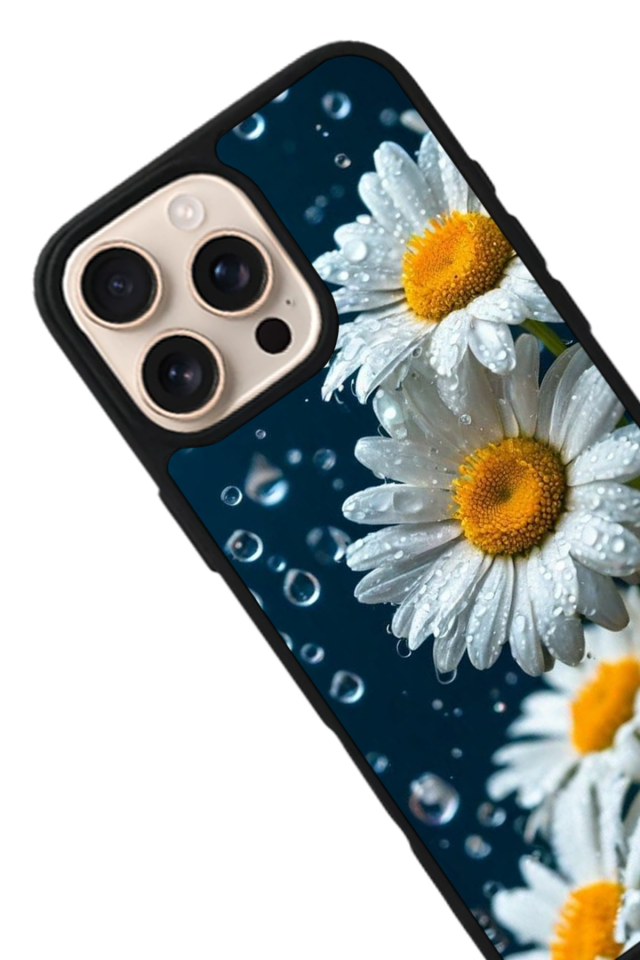 iPhone 16 Pro Uyumlu Cicek Tasarımlı Glossy Premium Kılıf