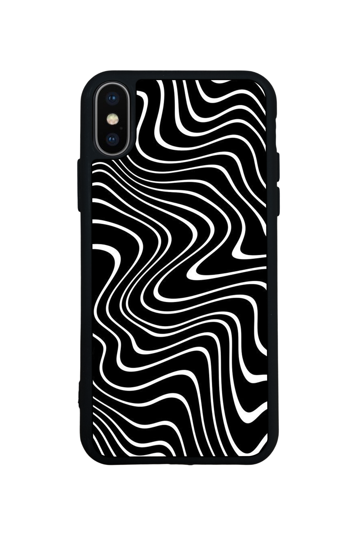 iPhone X/ XS Uyumlu Çizgi Sanatı Tasarımlı Glossy Premium Kılıf