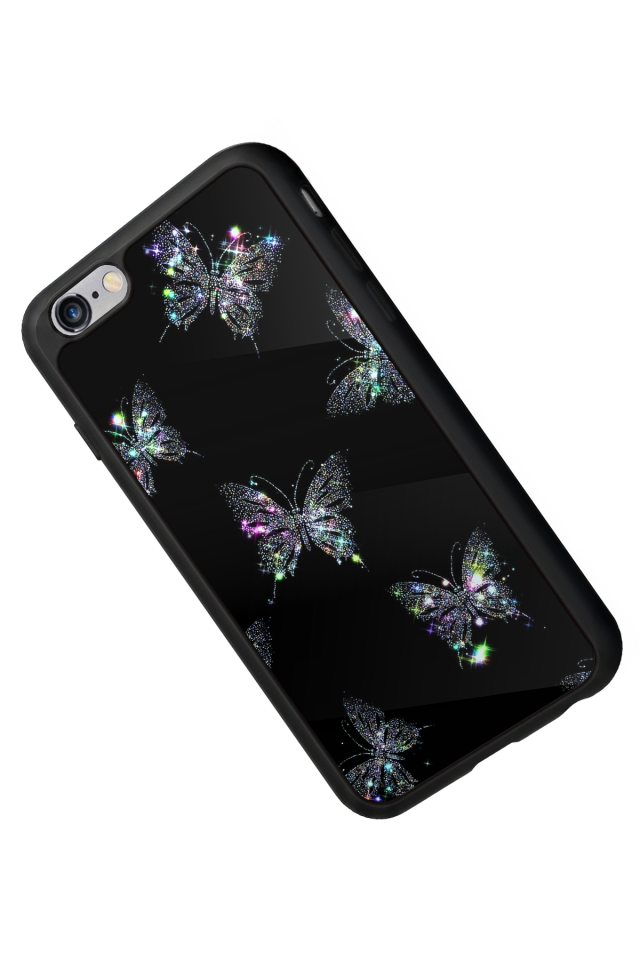 iPhone 6 Plus Uyumlu Kelebek Tasarımlı Glossy Premium Kılıf
