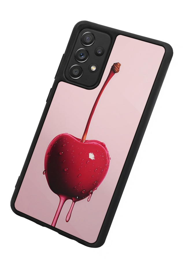 Samsung Galaxy A72 Uyumlu Kiraz Tasarımlı Glossy Premium Kılıf
