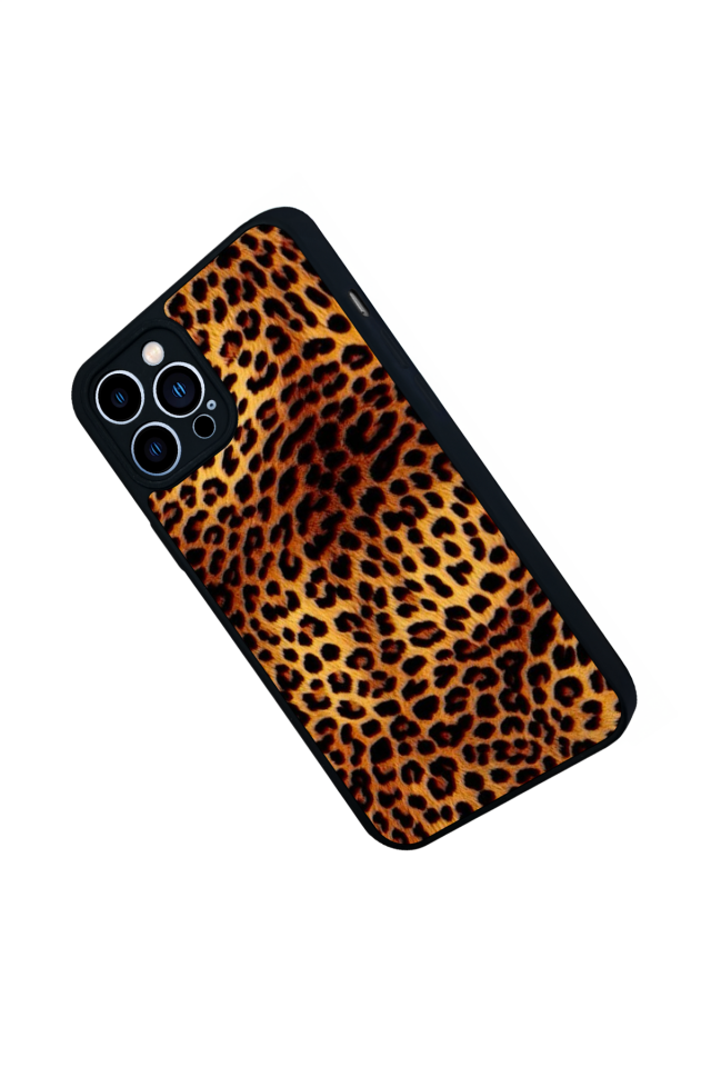 iPhone 13 Pro Max Uyumlu Leopar Tasarımlı Glossy Premium Kılıf