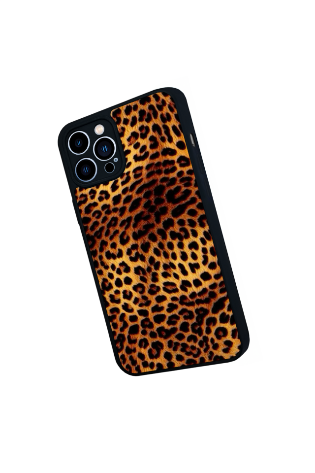 iPhone 13 Pro Max Uyumlu Leopar Tasarımlı Glossy Premium Kılıf