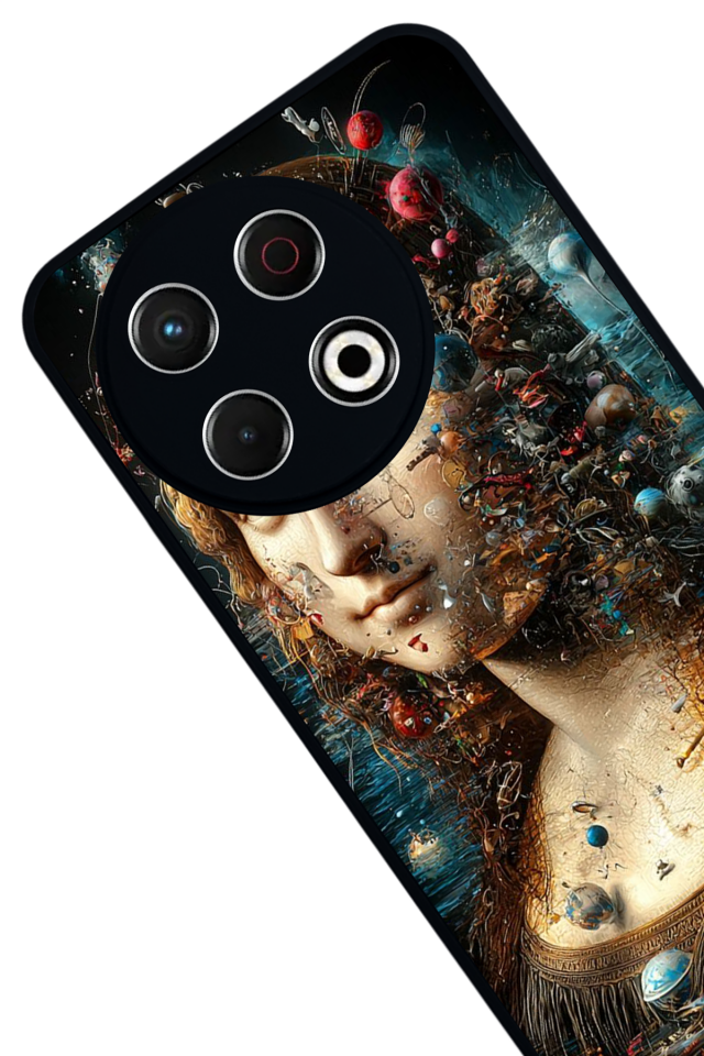 Tecno Spark 30 Pro Uyumlu Monalisa Tasarımlı Glossy Premium Kılıf