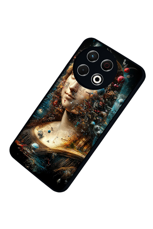 Tecno Spark 30 Pro Uyumlu Monalisa Tasarımlı Glossy Premium Kılıf