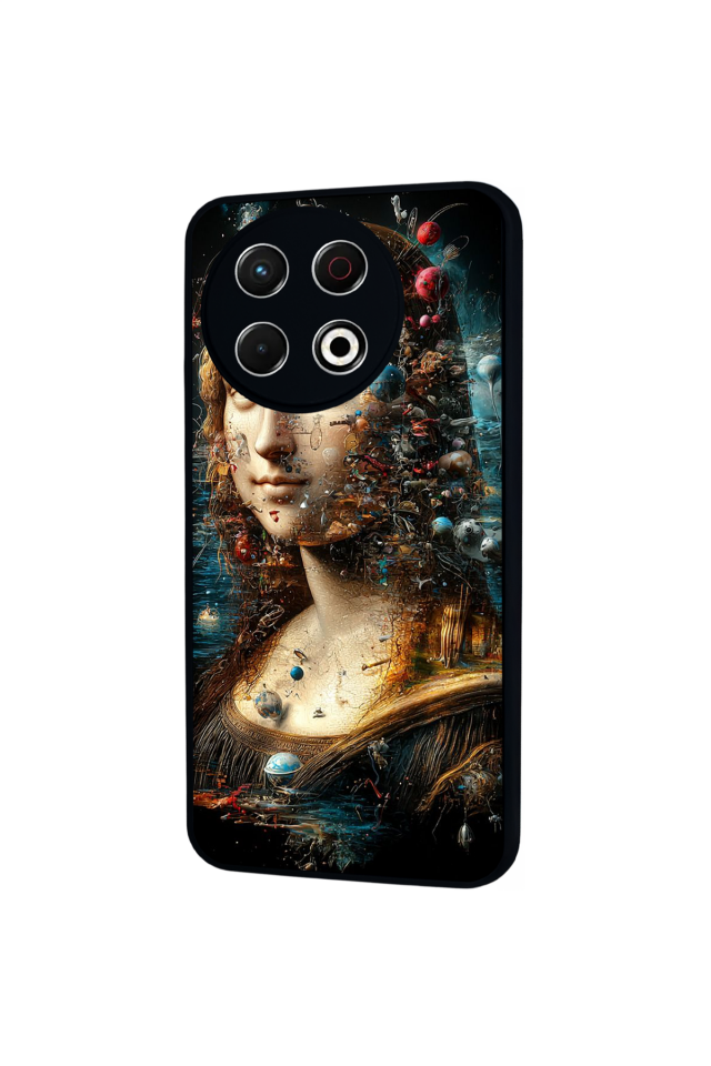 Tecno Spark 30 Pro Uyumlu Monalisa Tasarımlı Glossy Premium Kılıf