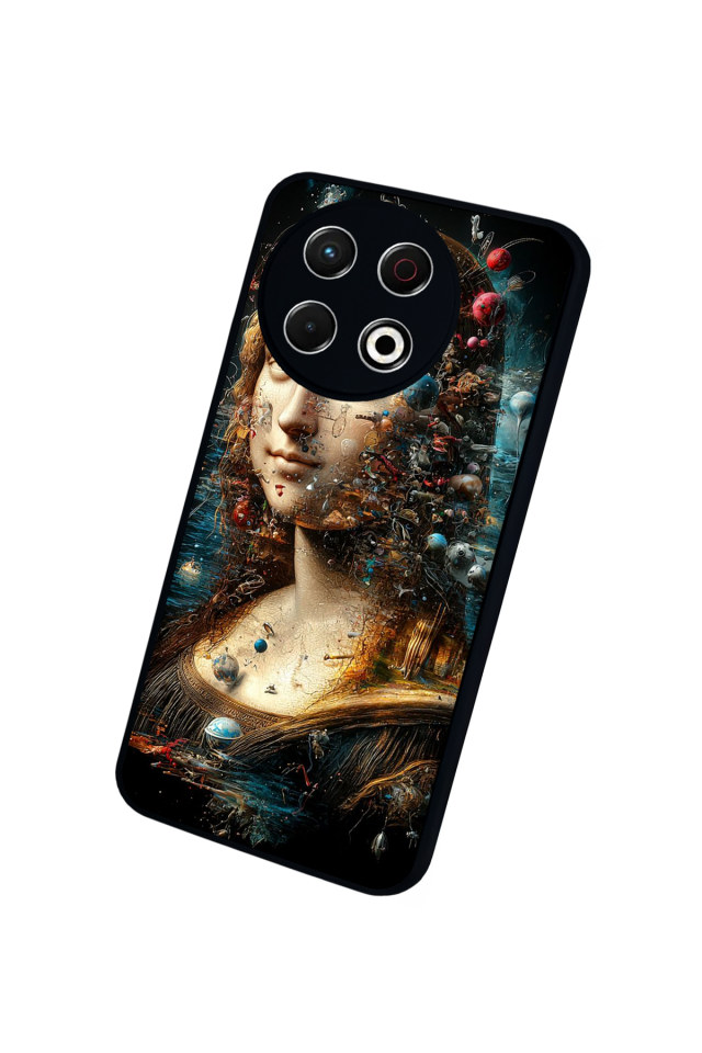 Tecno Spark 30 Pro Uyumlu Monalisa Tasarımlı Glossy Premium Kılıf